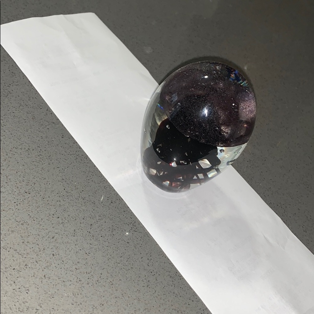 Glass jelly fish paper weight